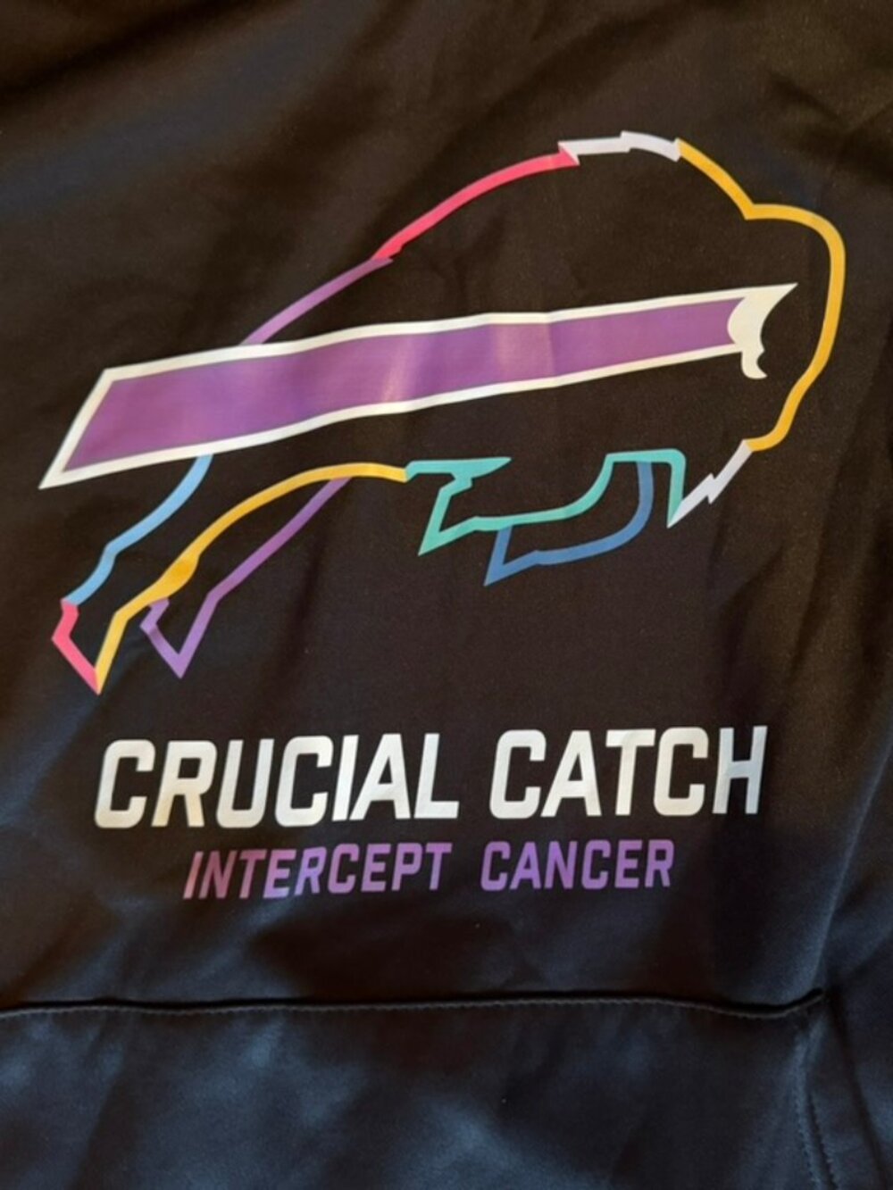 Nike Buffalo Bills Crucial Catch Intercept Cancer Hoodie Men’s XL NFL Dri-FIT - Picture 2 of 6